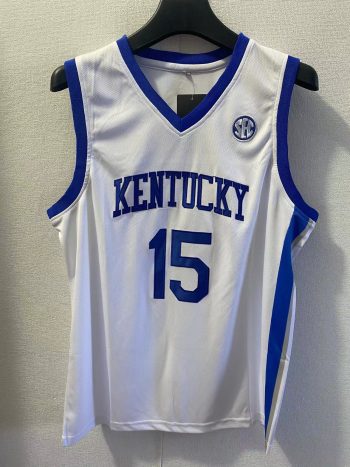 No. 15 Reed-Shepard University of Kentucky white embroidered jersey