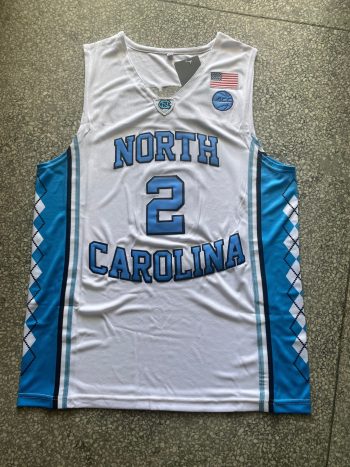 No. 2 North Carolina white jersey