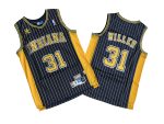 Pacers No. 31 deep blue and yellow striped throwback jersey - Reggie. Miller