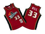 Pistons # 33 Red 99-00 Mitchell throwback jersey – Grant. Hill