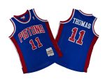 Pistons No. 11 Pandan 88-89 Mitchell throwback jersey - Isaiah. Thomas