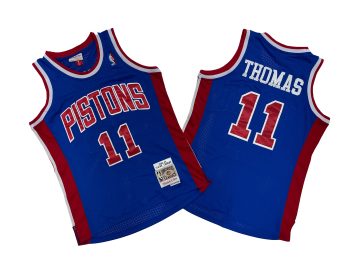 Pistons No. 11 Pandan 88-89 Mitchell throwback jersey - Isaiah. Thomas