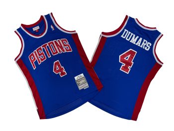 Pistons No. 4 Chaelan 88-89 Mitchell throwback jersey - Joe. Dumars
