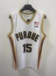 Purdue University center Zach Eddy No. 15 white stitched jersey 2