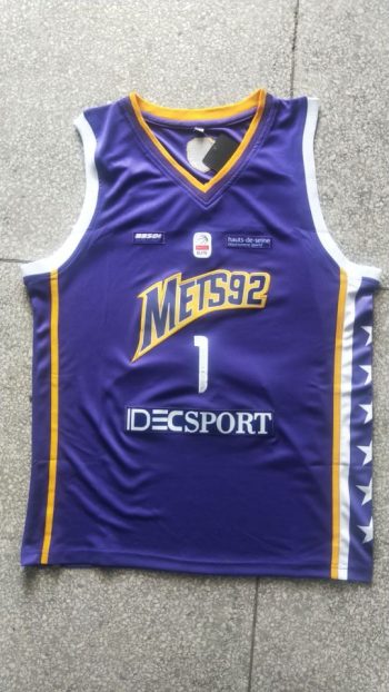 Purple jersey of the French basketball club Metropolitans 92 (Metropolitans 92) Venbanama