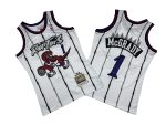 Raptors # 1 White Dragon 98-99 season Mitchell throwback jersey – Tracy. McGrady