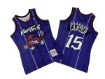 Raptors No. 15 Purple Dragon 98-99 season Mitchell throwback cloth jersey - Vince. Carter