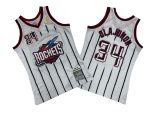 Rockets # 34 White Big Rockets 96-97 season Mitchell throwback jersey - Hakeem. Olajuwon