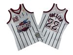 Rockets No. 22 White Big Rockets 96-97 Mitchell throwback jersey Clyde... Drexler