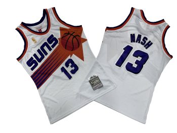 SUNS No. 13 White 96-97 Mitchell throwback jersey - Steve. Nash