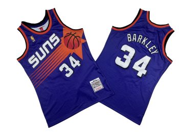 SUNS No. 34 Purple 92-93 Mitchell throwback jersey - Charles. Buckley