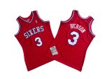 Sixers No. 3 Red 2002-03 Mitchell Throwback fan – Allen. Iversen