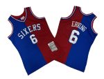 Sixers No. 6 Blue and Red version of the 82-83 Mitchell throwback jersey – Julius… Irwin