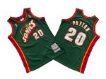 Sonics No. 20 Dark Green 95-96 Mitchell throwback jersey – Gary. Peyton