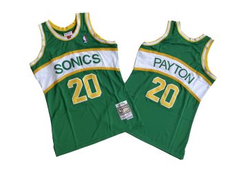 Sonics No. 20 Green 94-95 Mitchell throwback jersey - Gary. Peyton