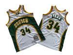Sonics No. 34 White 06-07 Mitchell throwback jersey – Ray. Arlen