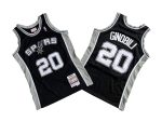 Spurs No. 20 Black 20-03 Mitchell throwback jersey - Manu. Ginobili