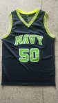 Spurs No. 50 Admiral David Robinson High School retro ultimate mesh jersey dark blue