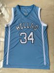The number 34 blue jersey of the Greek national team at the 2024 Olympic Games