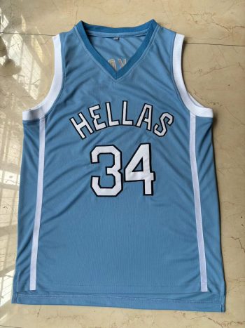 The number 34 blue jersey of the Greek national team at the 2024 Olympic Games