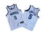 Timberwolves No. 5 White throwback fan version - Anthony. Edwards