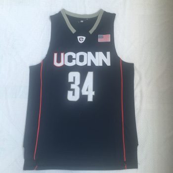 Uconn No. 34 Ray Allen navy embroidered jersey