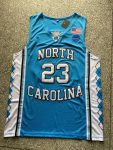 Unc No. 23 light blue collegiate jersey