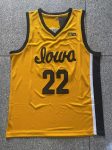 University of Iowa Caitlin Clark # 22 yellow embroidered jersey 2
