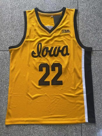 University of Iowa Caitlin Clark # 22 yellow embroidered jersey 2