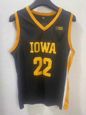 University of Iowa Caitlin Clark No. 22 black embroidered jersey