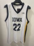 University of Iowa Caitlin Clark No. 22 white embroidered jersey