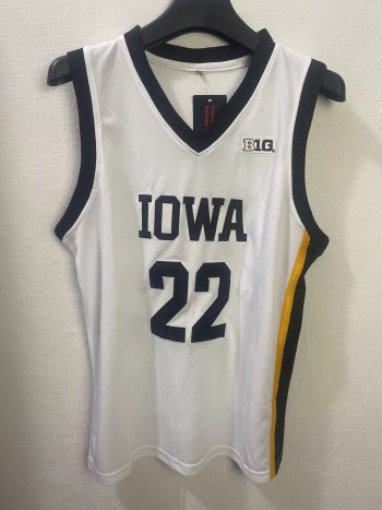University of Iowa Caitlin Clark No. 22 white embroidered jersey