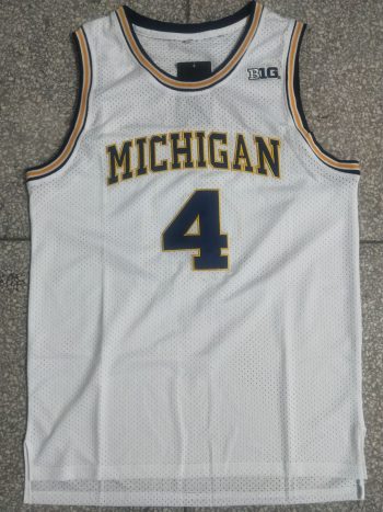 University of Michigan white jersey No. 4