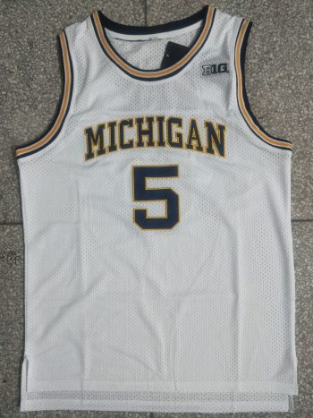 University of Michigan white jersey No. 5