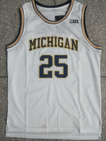 University of Michigan white jersey number 25
