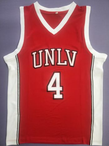 University of Nevada Las Vegas No. 4 Larry Johnson University red embroidered jersey