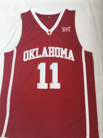 University of Oklahoma No. 11 Trae Young's red embroidered jersey