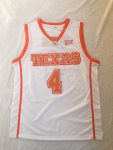 University of Texas No. 4 Bamba white embroidered jersey