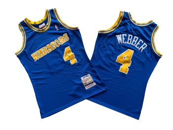 Warriors # 4 Blue 93-94 Mitchell throwback jersey - Chris. Weber