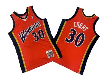 Warriors No. 30 Orange 09-10 Mitchell throwback jersey - Stephen. Coury