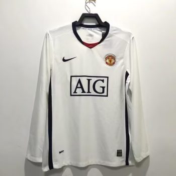 2007-2008 Man.chester United  Soccer Jersey White Custom name and number
