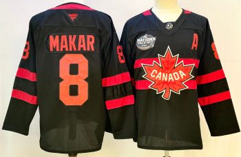 Canada 2025 4 Nations Face-Off Premier #8 MAKAR Hockey Jersey - black MEN WOMEN YOUTH S-6XL SIZE