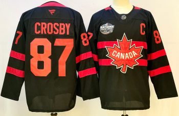 Canada 2025 4 Nations Face-Off Premier #87 CROSBY Hockey Jersey - black MEN WOMEN YOUTH S-6XL SIZE