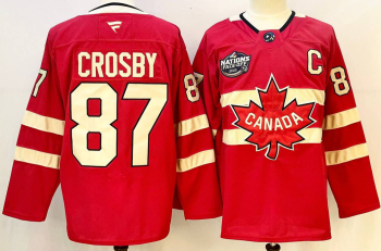 Canada 2025 4 Nations Face-Off Premier #87 CROSBY Hockey Jersey - Red MEN WOMEN YOUTH S-6XL SIZE