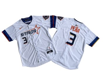 Houston Astros Jeremy Peña Nike White 2025 City Connect Limited Player Jersey