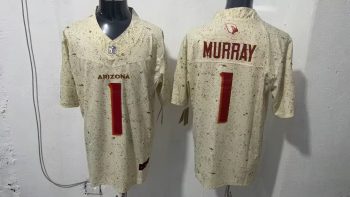 Arizona Cardinals #1 Murray Cream Speckle Stitched Jersey