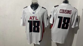 Atlanta Falcons #18 Kirk Cousins White Stitched Jersey