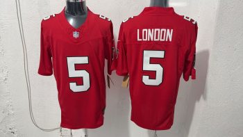 Atlanta Falcons #5 Drake London Red Stitched Jersey