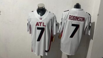 Atlanta Falcons #7 Bijan Robinson White Stitched Jersey
