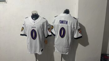 Baltimore Ravens 0 Roquan Smith White Stitched Jersey